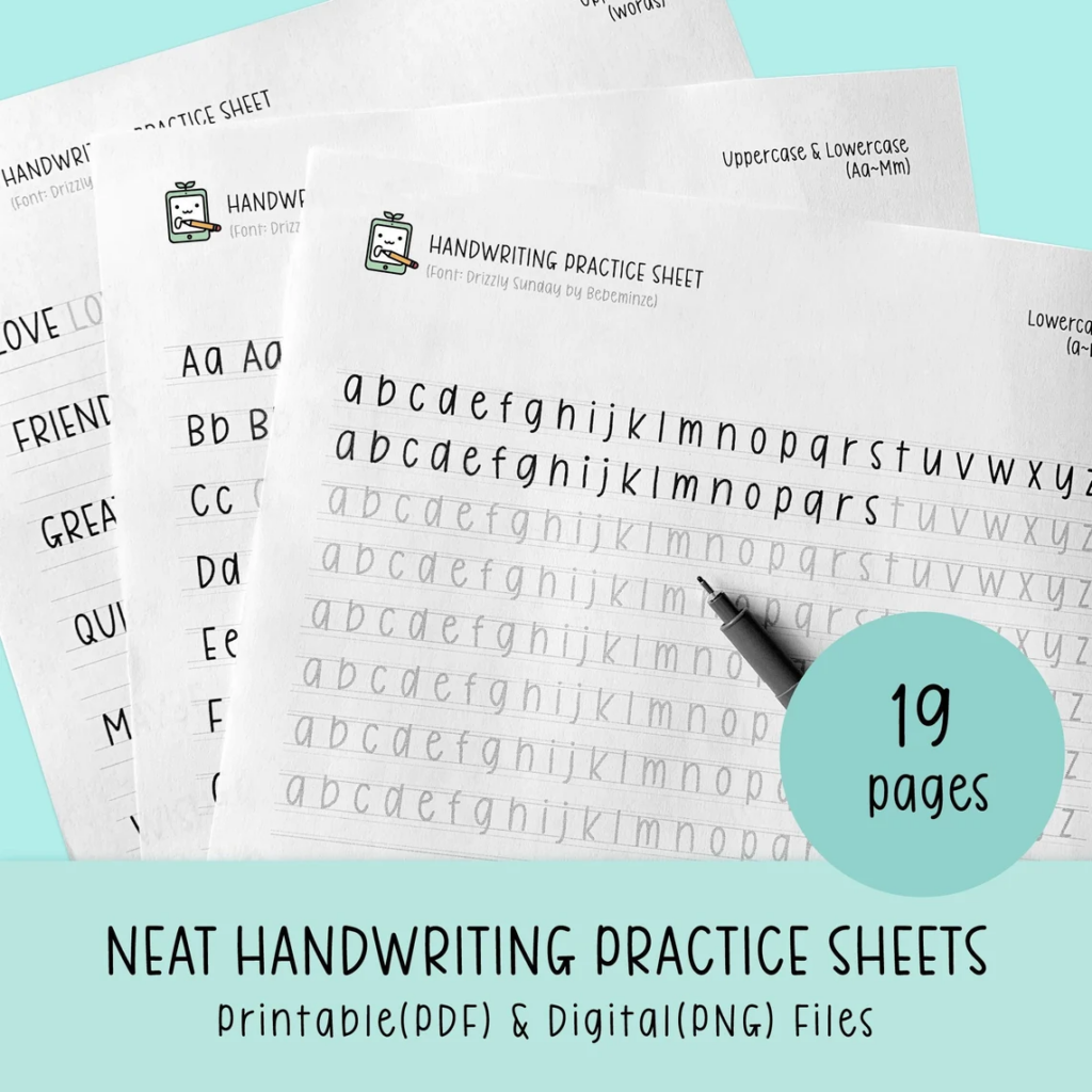Printable Neat Handwriting Practice Sheets - Printable Worksheets