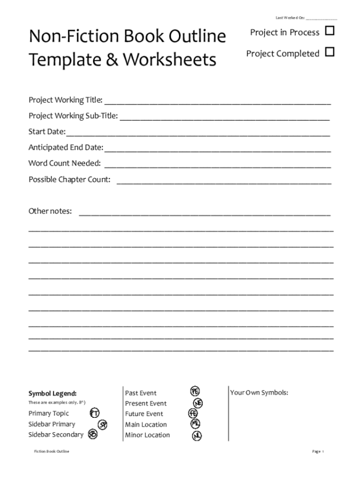 Novel Outline Template Chapter By Chapter Printable Worksheets