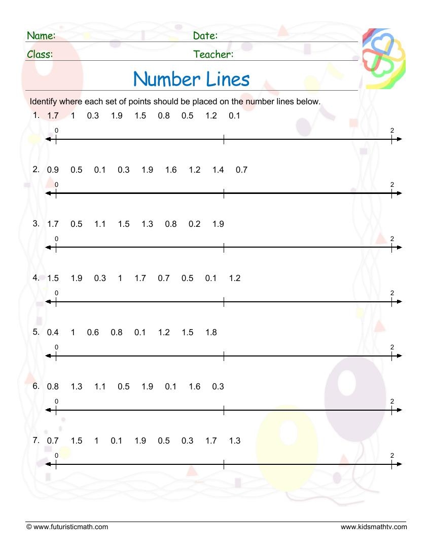 Number Line Worksheets Pdf Printable MATH ZONE FOR KIDS