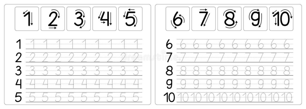 Practicing Writing Numbers Worksheets