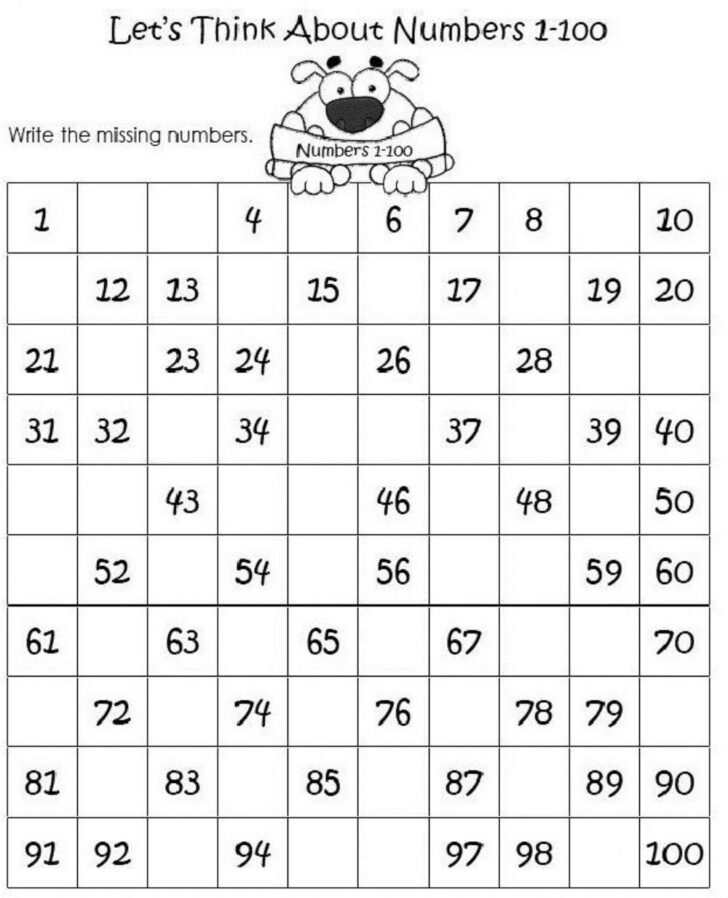 Writing Numbers 1 100 Worksheet - Printable Worksheets