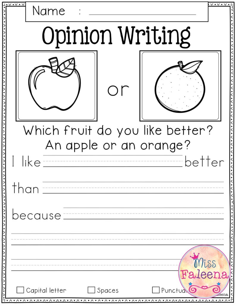 First Grade Writing Prompts Worksheets