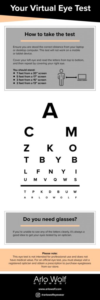 Online Eye Test Do You Need Glasses Arlo Wolf