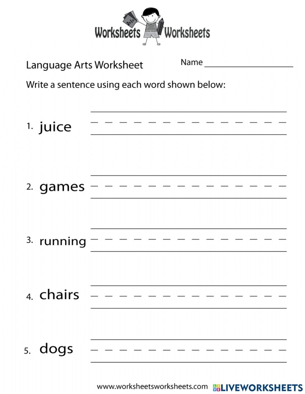 Practice Writing Sentences Worksheets - Printable Worksheets
