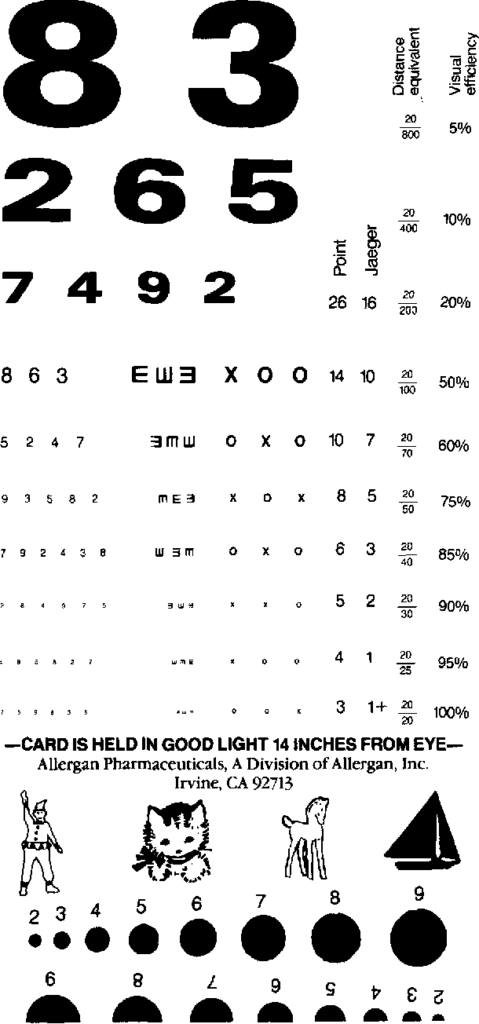 Rosenbaum Eye Chart Pdf Printable - Printable Worksheets