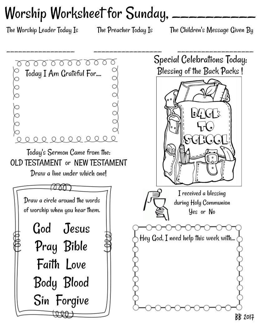 Printable Worksheets On Faith