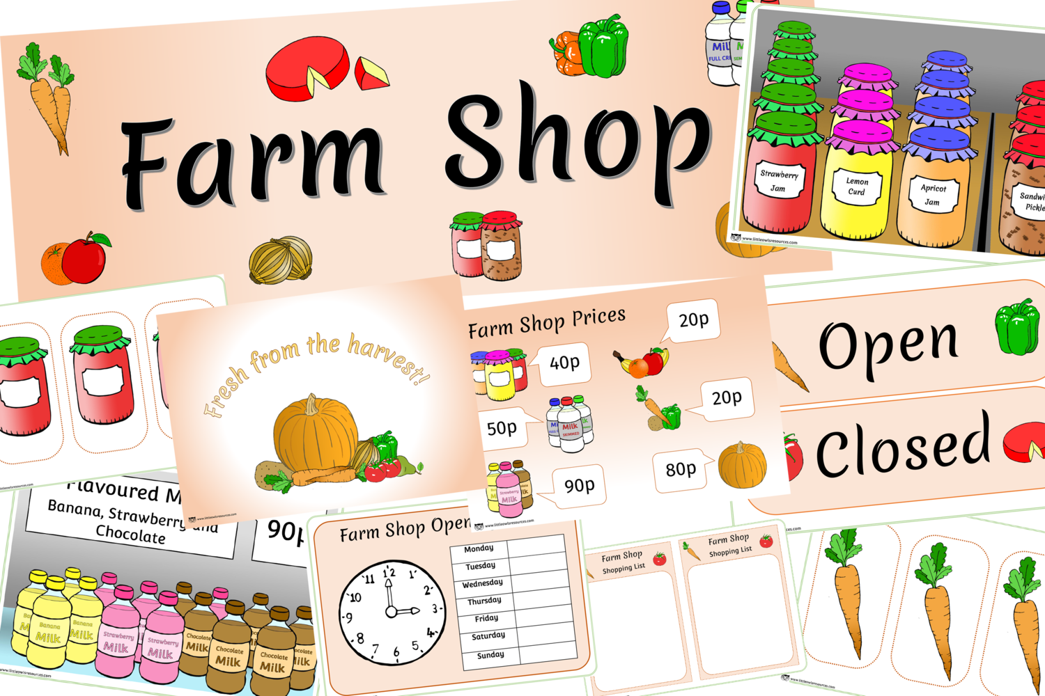 FREE Farm Shop Role Play Pack Printable Early Years EY EYFS Resources Activities downloads Little Owls Re Farm Shop Wood Working Gifts Japanese Woodworking