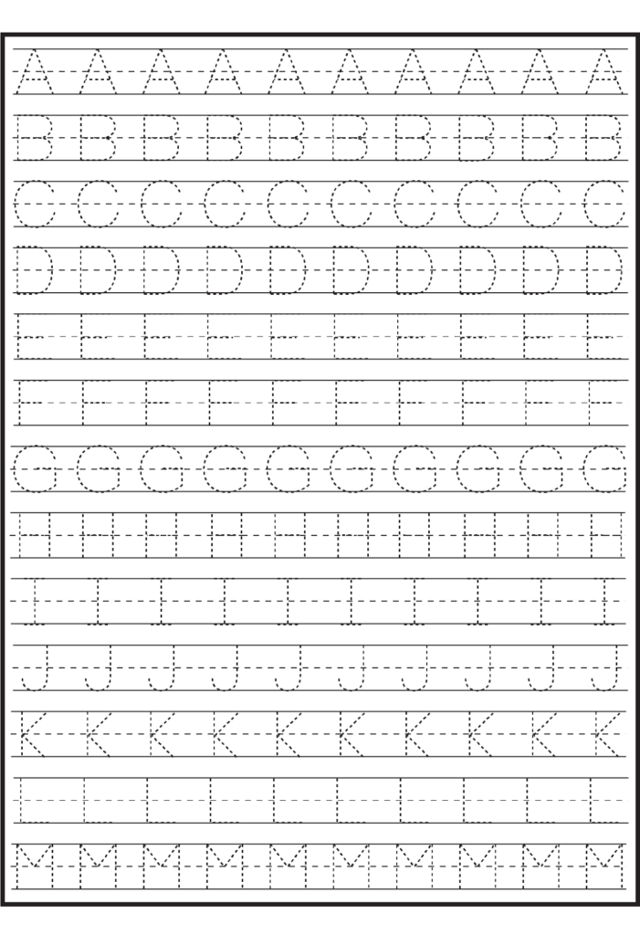 Printable ABC Traceable Worksheets Activity Shelter