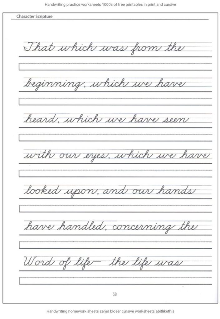 Adult Handwriting Practice Sheet Printable