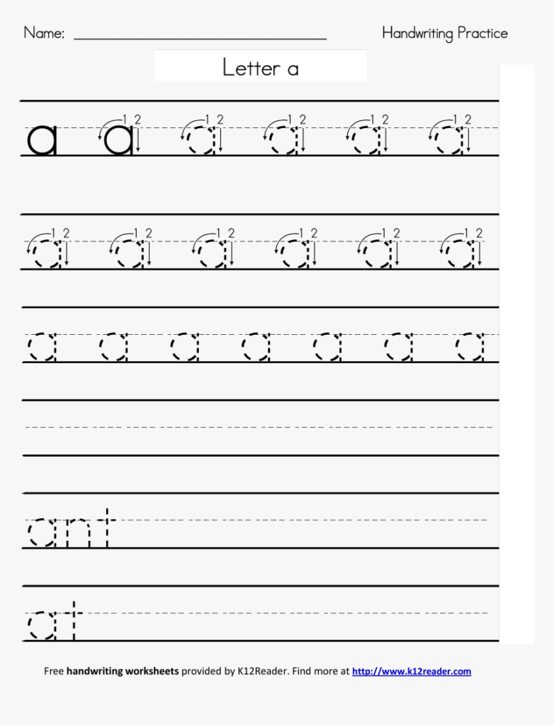1st Grade Handwriting Worksheets Pdf