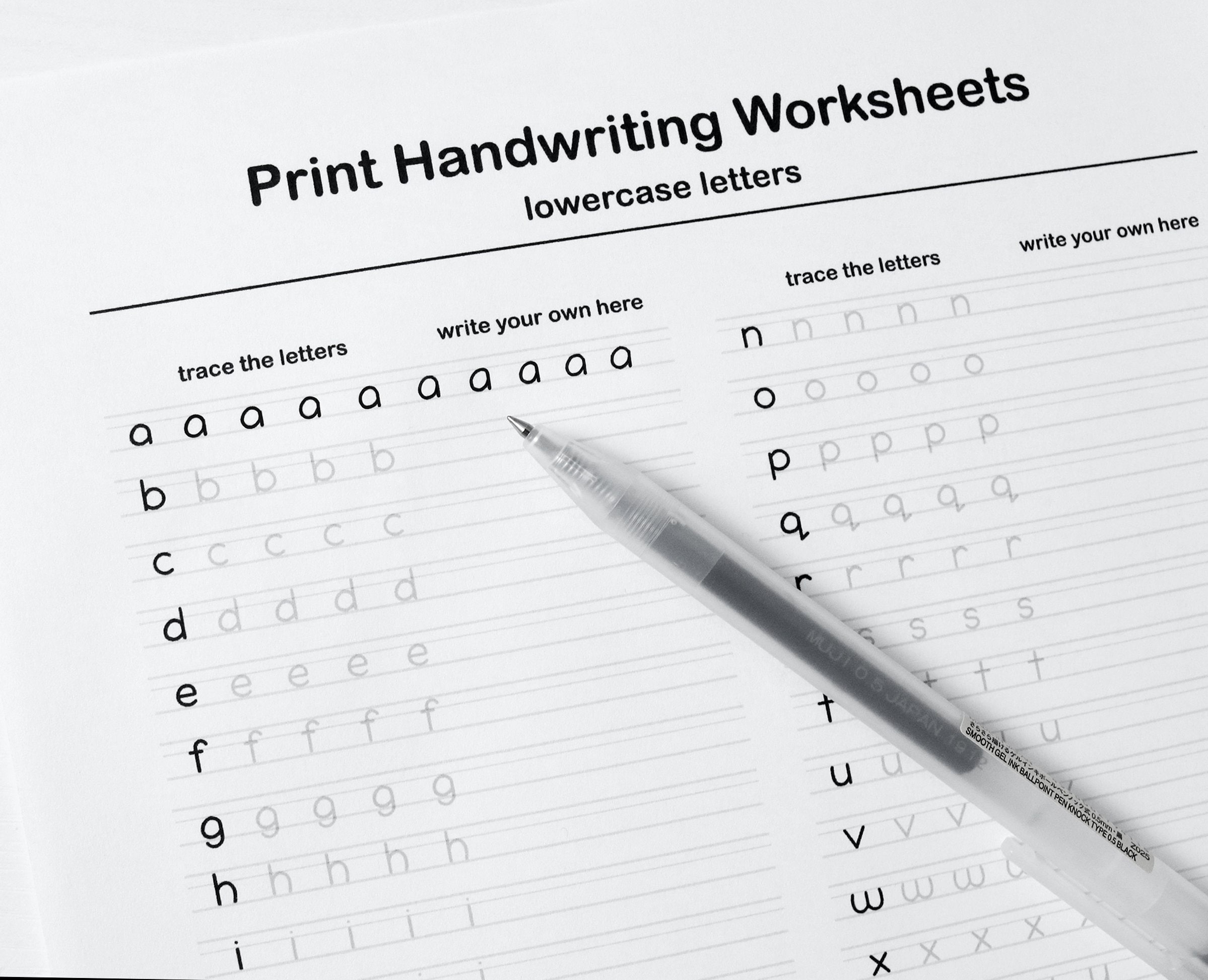 Printable Handwriting Worksheets5 Pages Letters Words And Etsy de