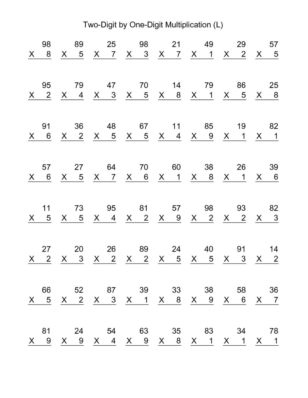 Multiplication For 6th Graders