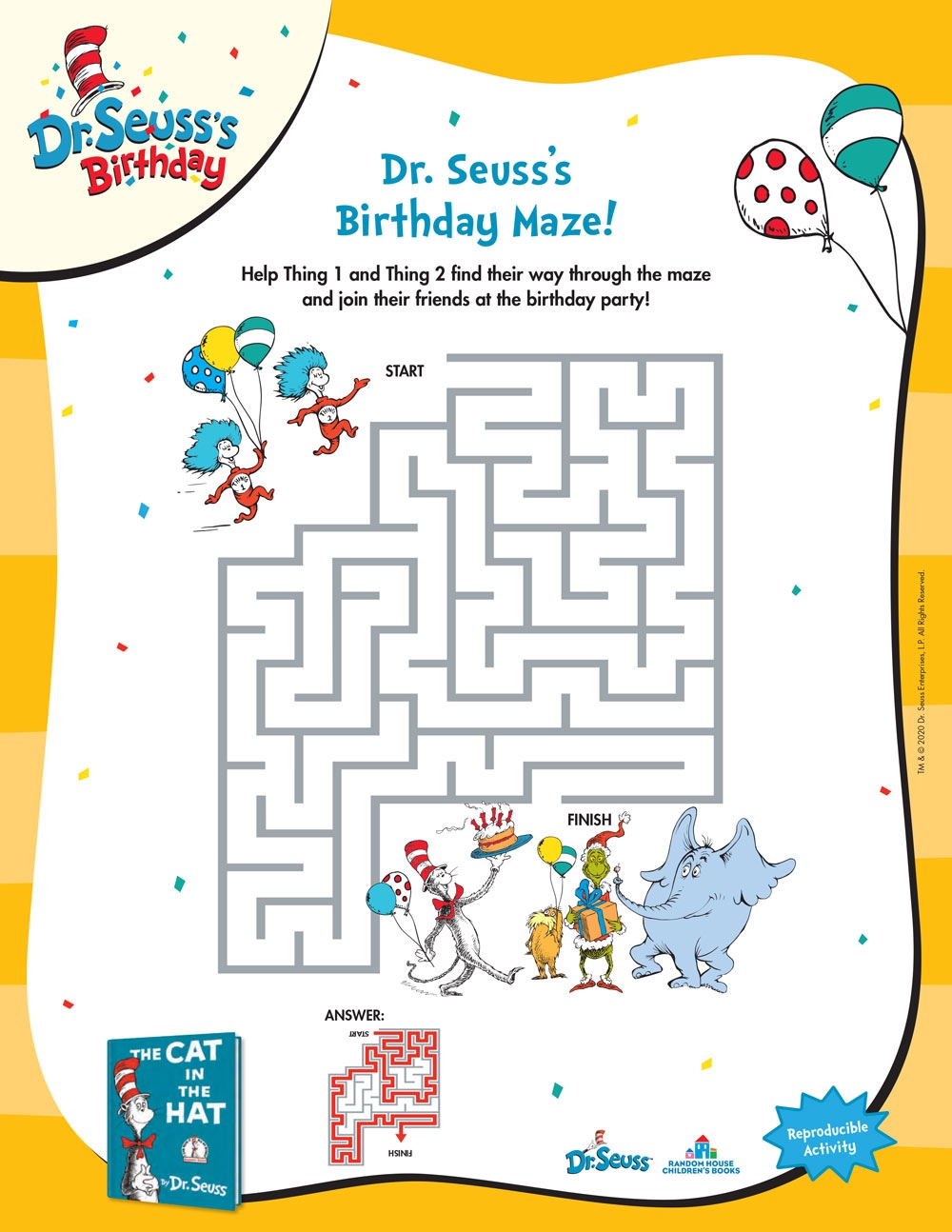 Dr. Seuss Printable Worksheets