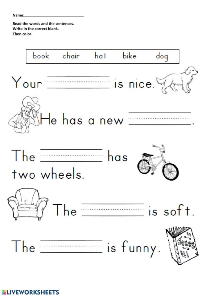 Reading And Writing Worksheet