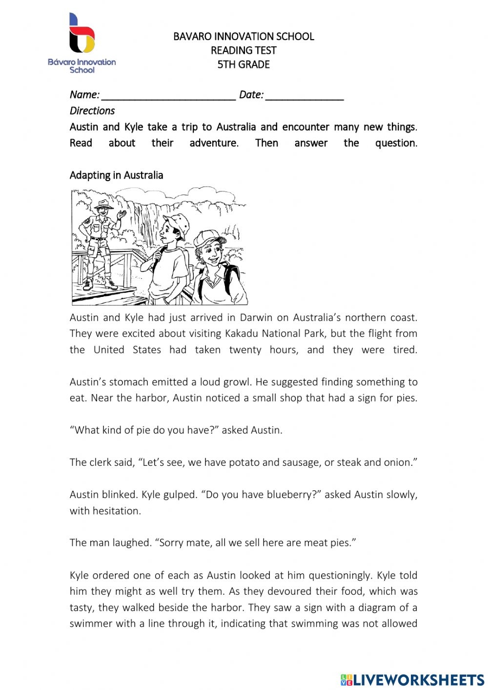 7th Grade Reading Comprehension Worksheets Multiple Choice Printable