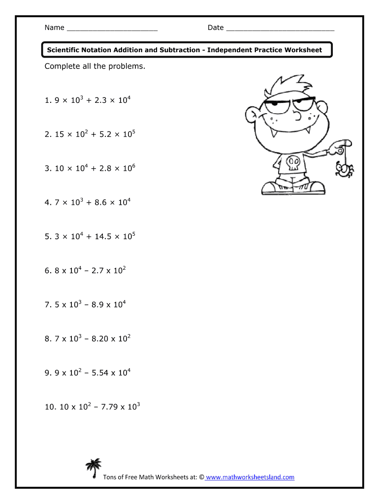 Scientific Notation Worksheets Multiplication And Division