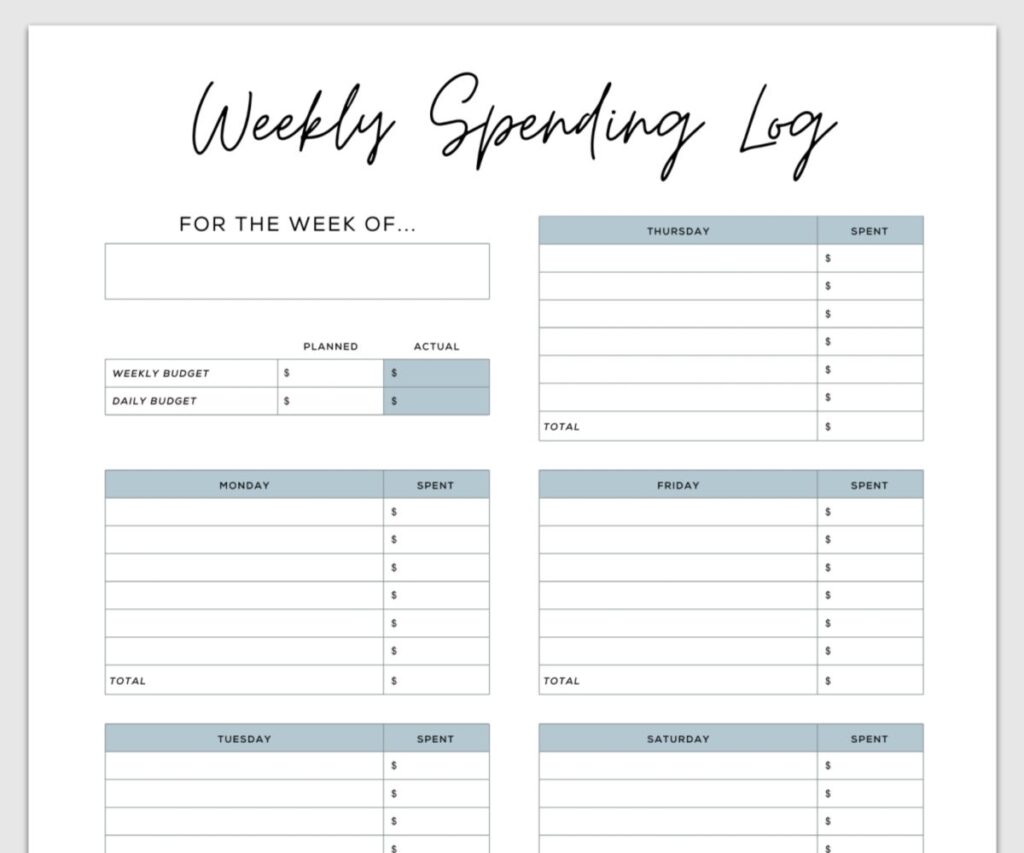 College Grad Budget Worksheet