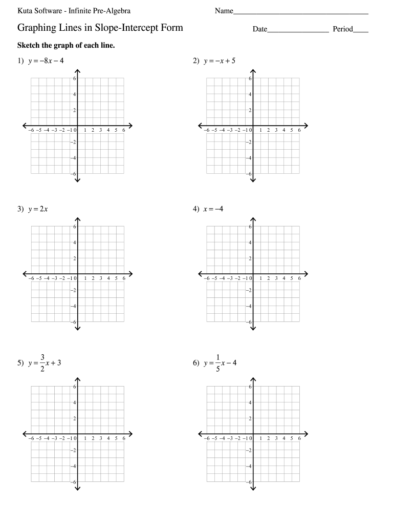 Writing The Equation Of A Line From A Graph Worksheet