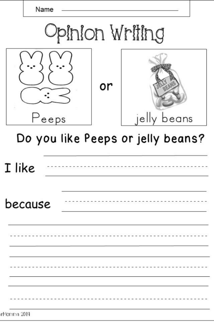 Spring Opinion Writing Worksheets Kindermomma Opinion Writing Kindergarten First Grade Writing 1st Grade Writing Worksheets