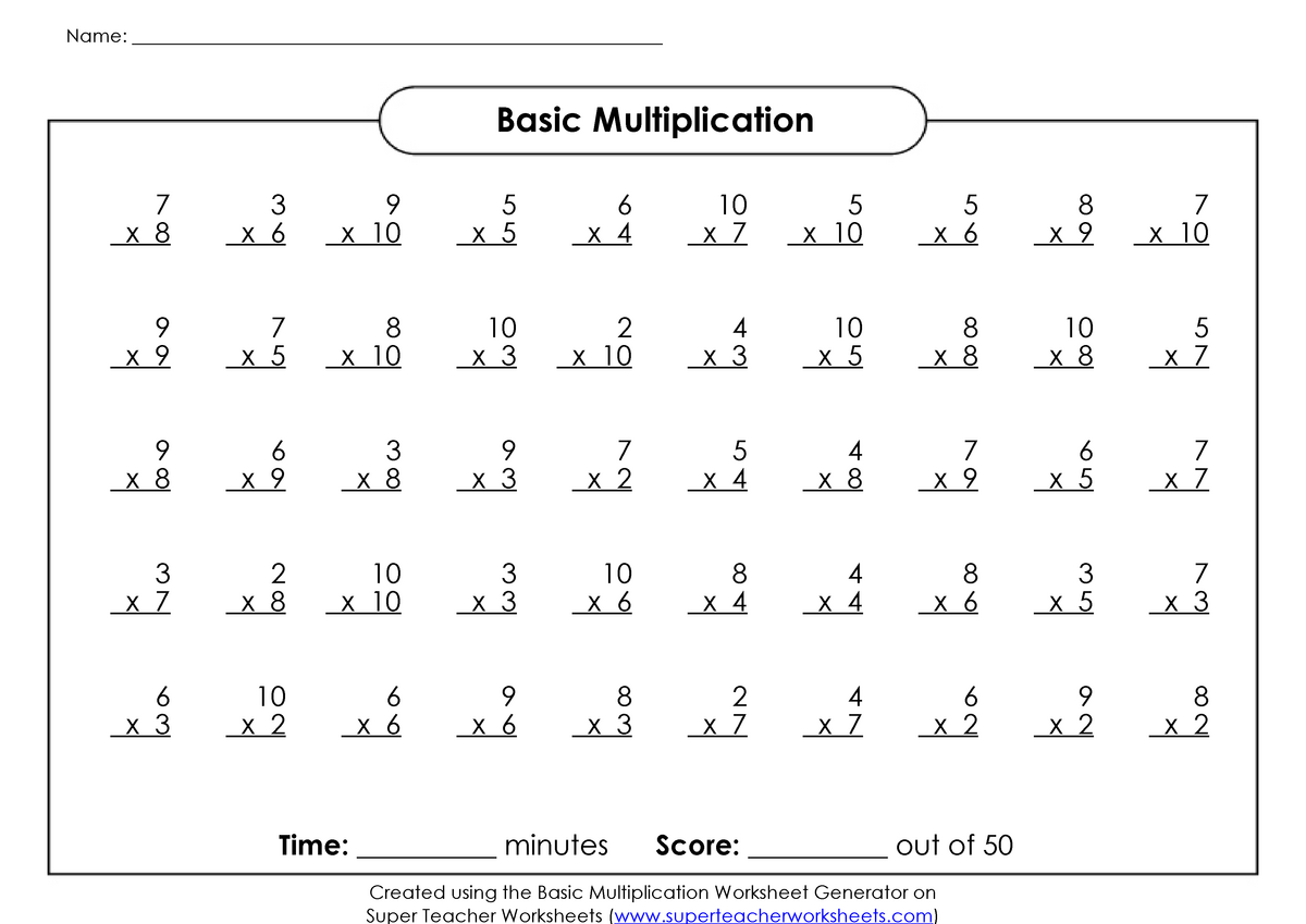 Shape Multiplication Super Teacher Worksheet