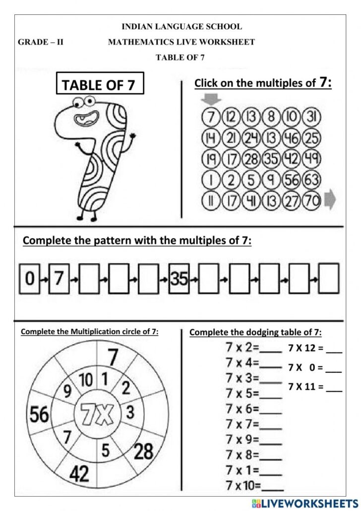 Multiples Of 7 Worksheets - Printable Worksheets