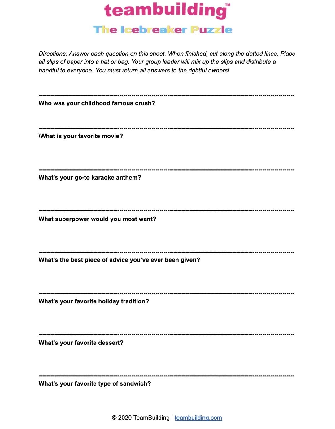 Worksheet Ideas For Adults