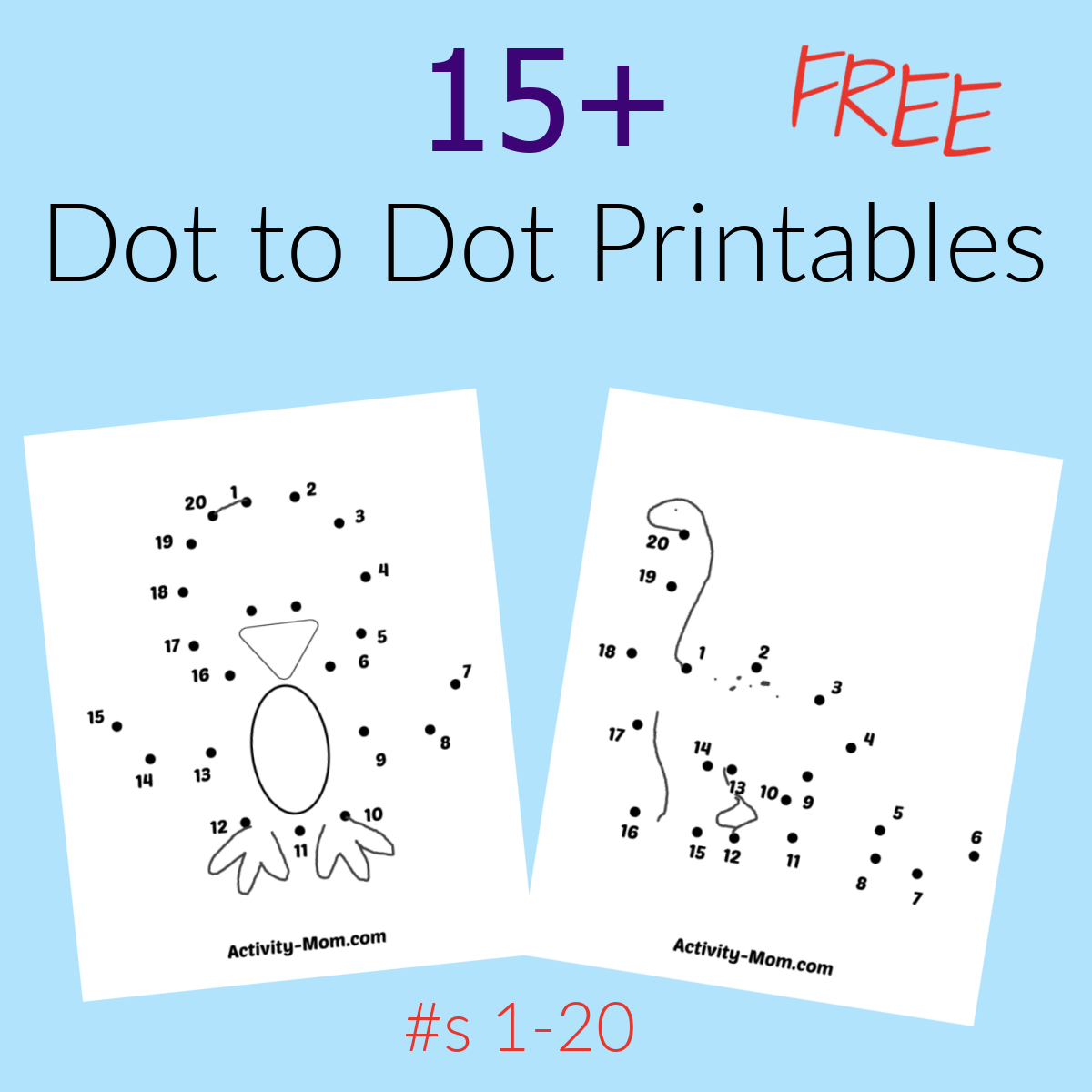 Dot To Dot Activities Printable Printable Worksheets