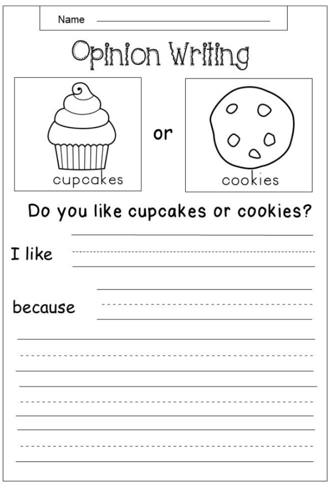 This Is A Free Opinion Writing Printable That Is Easily Downloaded And Printed Kids Will Lo Kindergarten Writing Prompts First Grade Writing 2nd Grade Writing