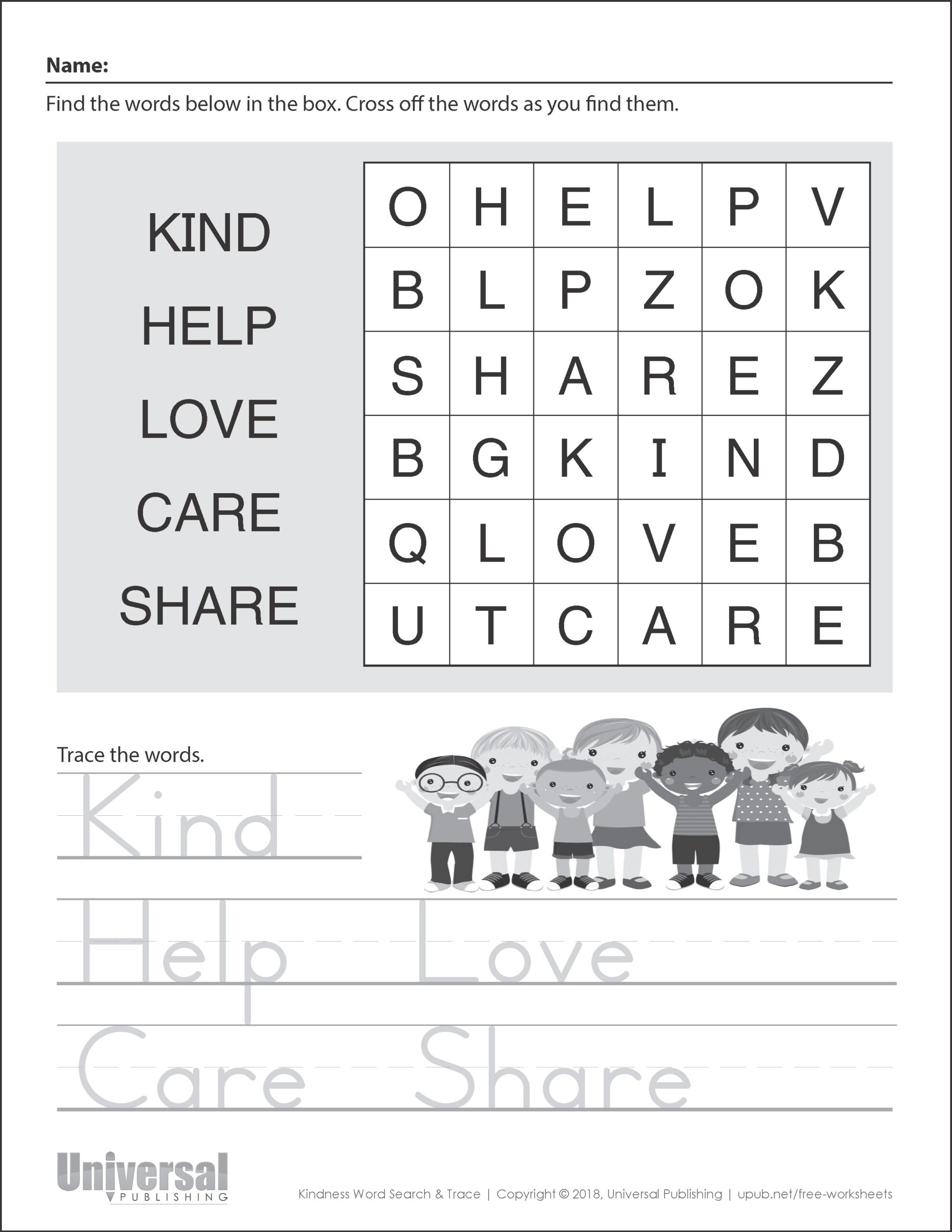 Kindness Activities Free Printables Universal Publishing