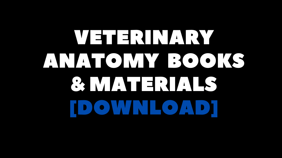 Veterinary Anatomy Books Materials Download Pdfs