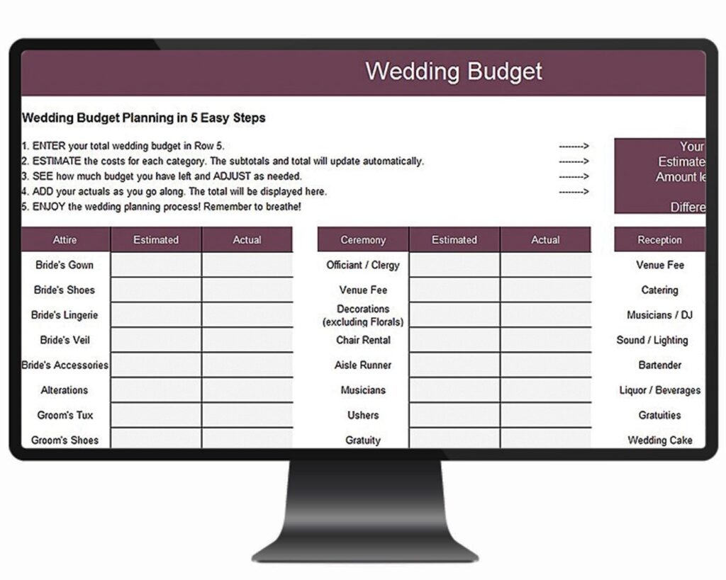 Wedding Budget Spreadsheet Best 2023 Templates For Wedding Planning