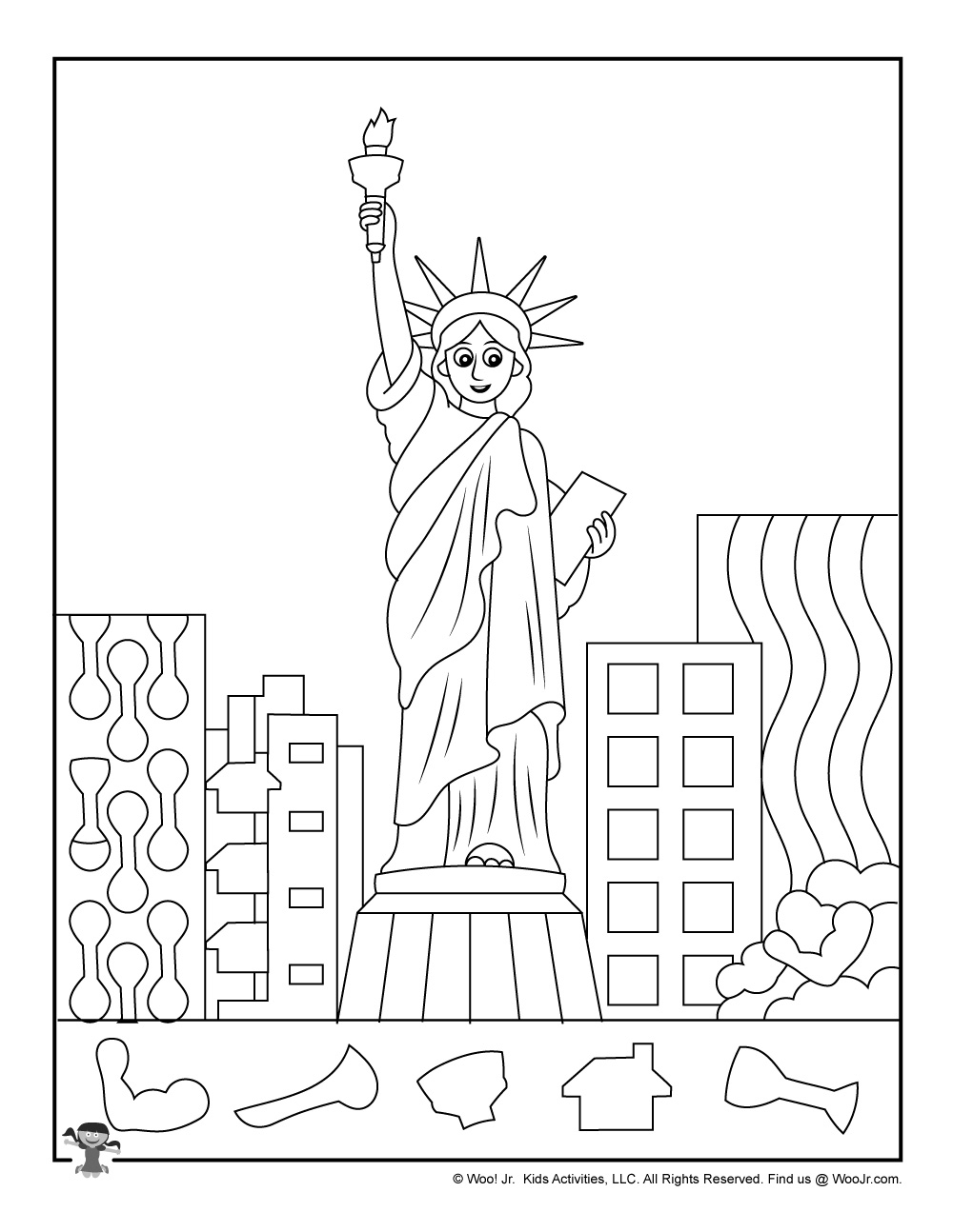 Statue Of Liberty Hidden Object Printable Woo Jr Kids Activities Children s Publishing