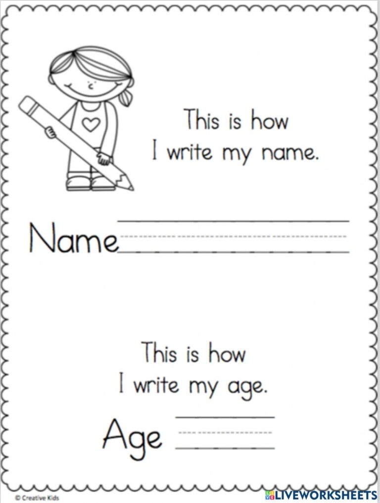 Writing My Name Worksheets - Printable Worksheets