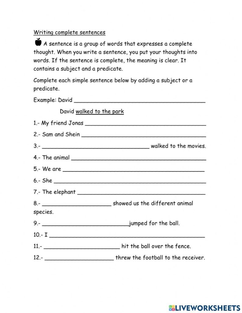 Writing 5th Grade Worksheet