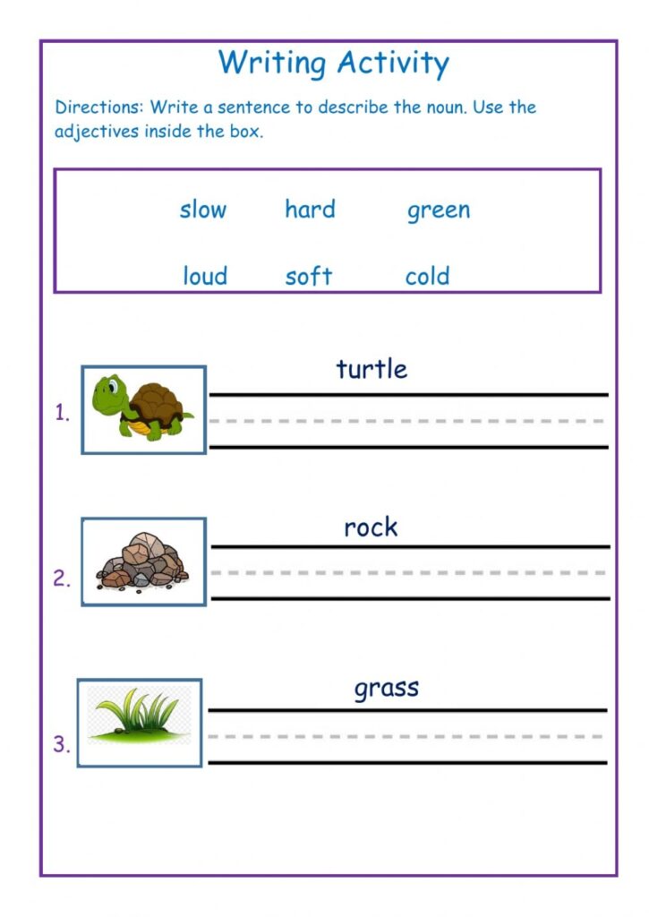 Writing Sentences Online Pdf Activity