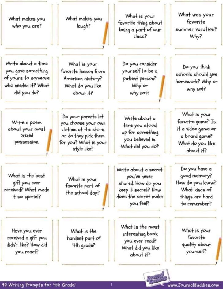 4th Grade Writing Assignments Printables - Printable Worksheets