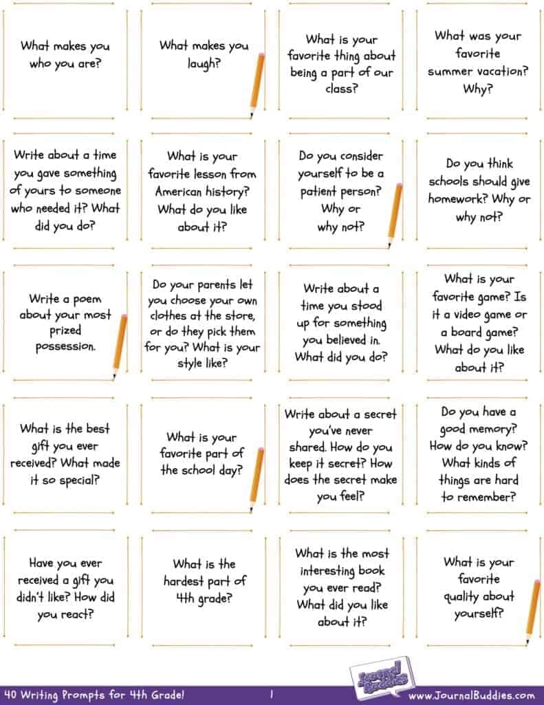 4th Grade Writing Worksheets