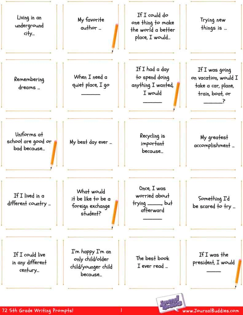 Writing Worksheets For 5th Grade 5th Grade Writing Writing Prompts For Kids Daily Writing Prompts